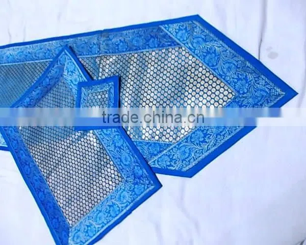 Indian Brocade Table Runner Coordinated Set