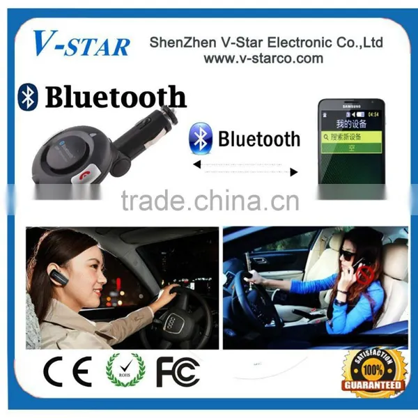 2015 High Quality Wireless Bluetooth Car Kit,Handsfree Phone System With Car Charger photo-2
