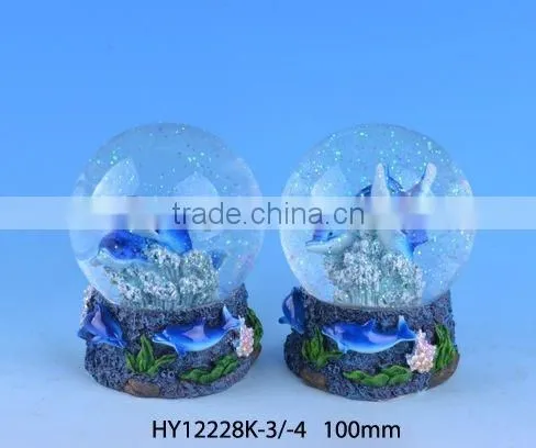 Polyresin Waterball With Sea Design,dolphin Polyresin