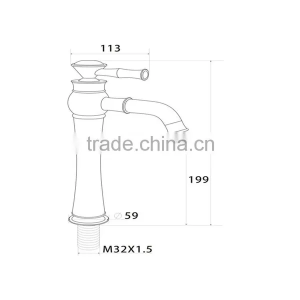 2015 Newest Fancy Bathroom Design Single Lever Long Neck BasinFaucet photo-4