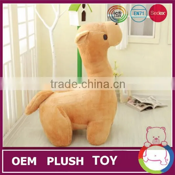 Promotional Custom Toys Light Brown Cute Alpaca Toy