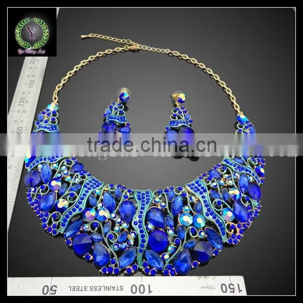 Rending Hot Products Crystal Jewellery Blue Women Accessories KHK719 photo-2