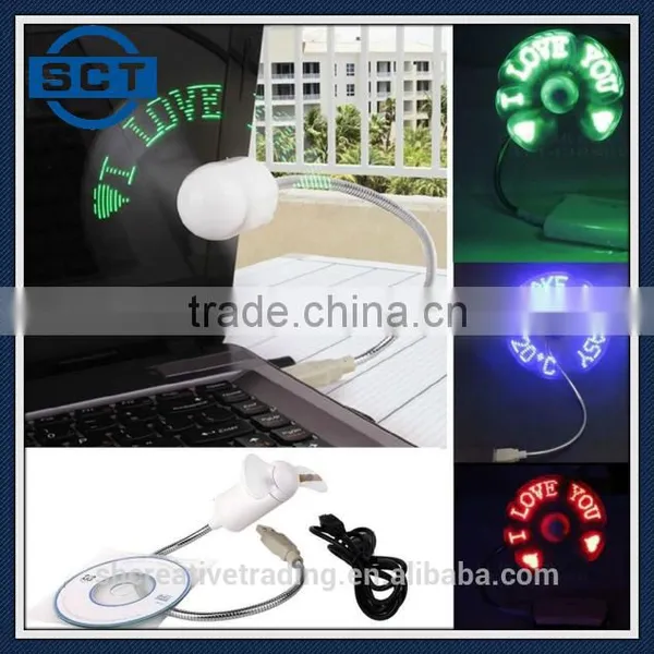 Mini Portable Flexible Desktop Computer Notebook PC Colorful LED Light USB Fan photo-6