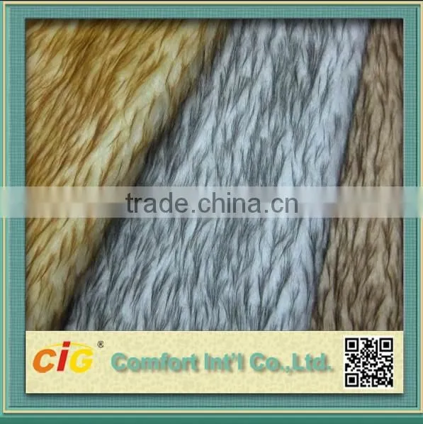 Popular Printed Plush Fake Fur Fabric photo-3