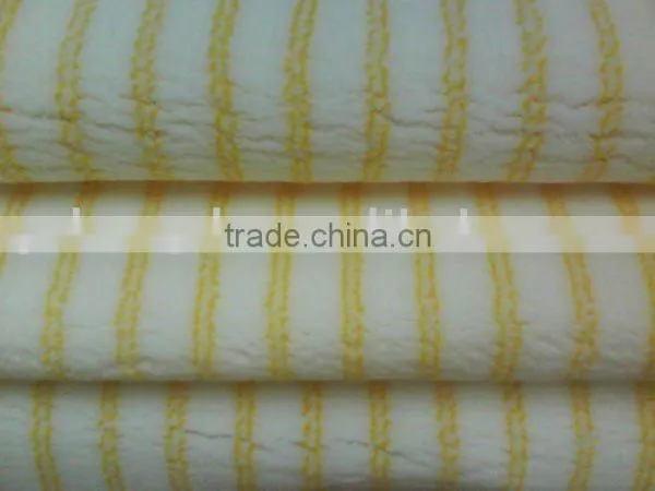 Woven Polyester Paint Roller Fabric With Yellow Stripe 750g/sqm-13mm