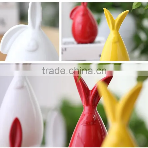 Most Popular Animal Figurine Glazed Craft Ceramic Rabbit Made in Jingdezhen photo-4