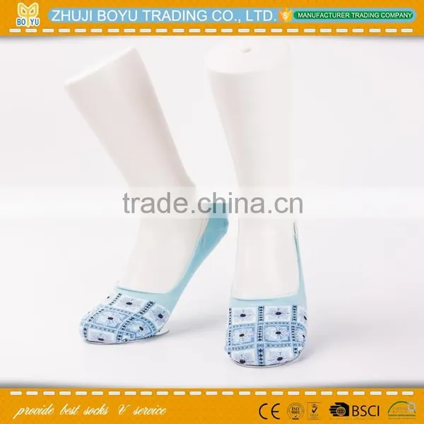 BY-161003 Women Socks Acrylic Printed Boat Socks Casual Invisible Colorful Women Socks High Quality