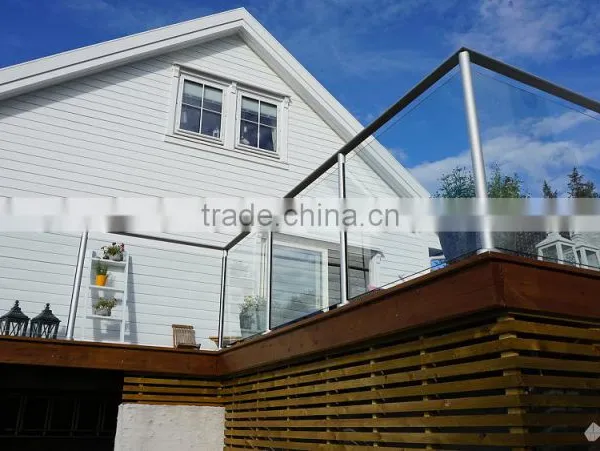 1265mm High Balcony Glass Railing Aluminum Post photo-4