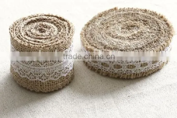 Natural Satin Christmas Ribbons Polyester Linen Ribbon photo-2