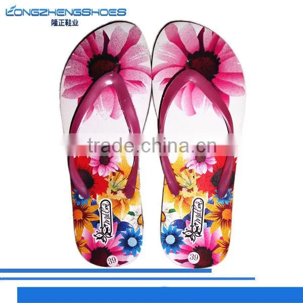 Fashional Thermal Transfer Printing Eva Flip Flop Slippers