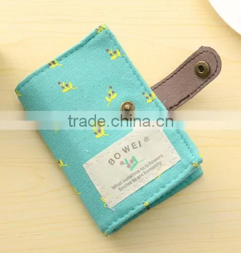 Multifunctional Flowers Printing ID Card Holder With Snap Closure Made in China photo-3