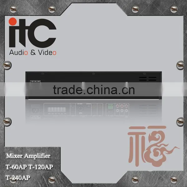 ITC AP Series 60W 120W 240W 2 Mic Input and 1 Line Input Mixer PA Amplifier 100 V photo-3
