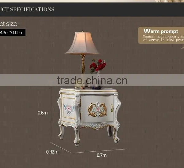Luxury European Furniture - Baroque Antique Solid Wood Bedstand-Monarchy Furniture photo-3