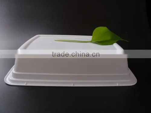 800ml Squarel Packing SuShi Lunch Boxes Disposable Plastic Food Packaging Containers With Lid photo-2
