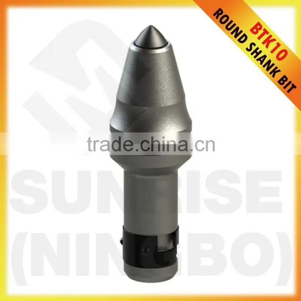 BTK10 25mm Shank Carbide Teeth Rotary Drilling Round Cutter Tooth Tungsten Carbide Trench Cutting Tools