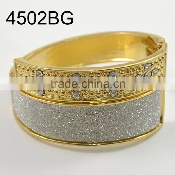 Fashion Vintage Jewelry Solid Alloy Gold Women's Rhinestone Bracelet Bangle