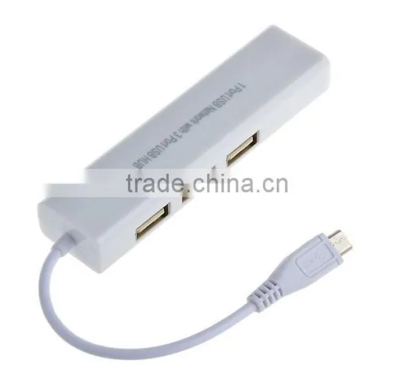 3 Port USB 2.0 Hub 1 Port USB Network Adapter USB to RJ45 Lan Card Ethernet photo-2