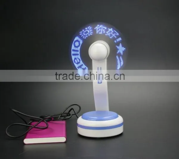 Many Models Multicolor Lighted up Led Flashing Message Mini Fan photo-4