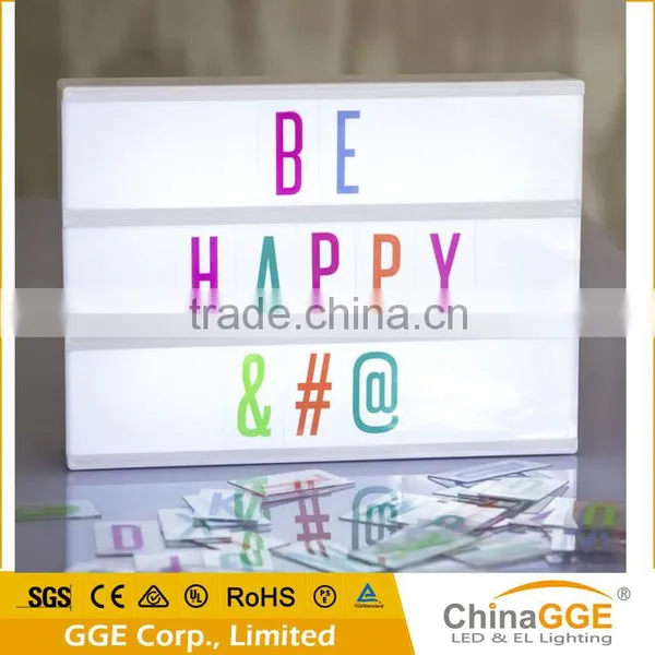 LED White Shell Cinematic Light Box With Letters photo-3