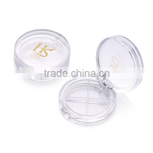 Custom Clear Round Plastic 4 Color Eyeshadow Case photo-2