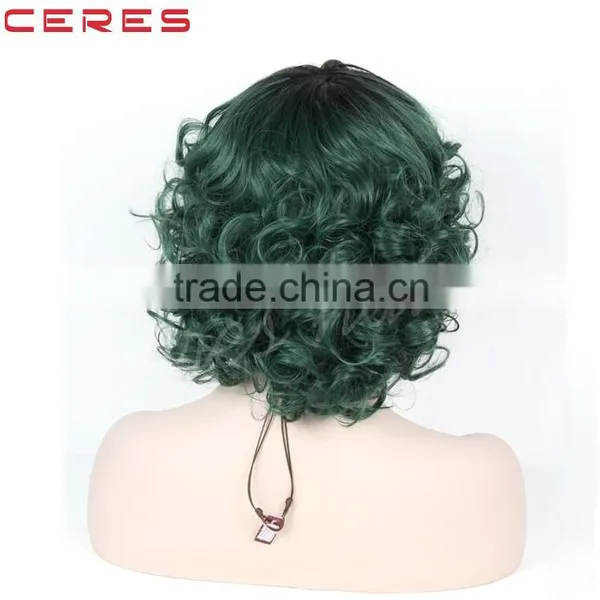 R1B/FG04 Ombre Color Wig Japanese KK Fiber High Temperature Flame Retardant Synthetic Curly Wig photo-2