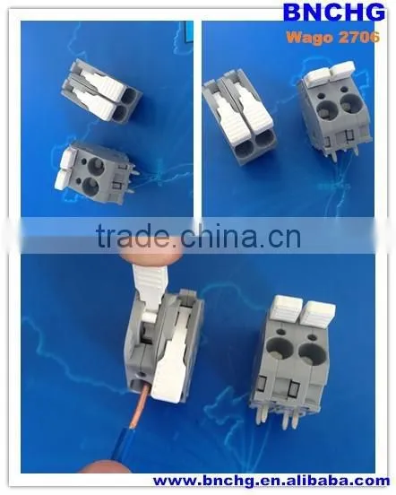 Equivalent Wago 2706 Large Current Controller Spring Terminal Blocks for Industrial PCB Boards photo-2