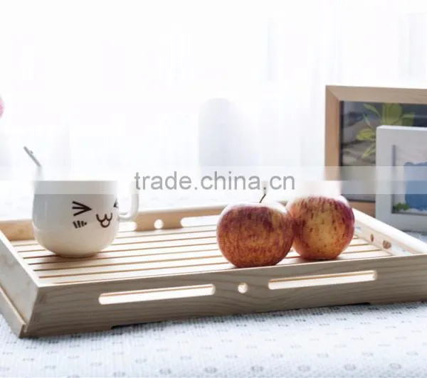 Cheap Wooden Fruit Tray Bread Tray Wooden Serving Tray photo-2