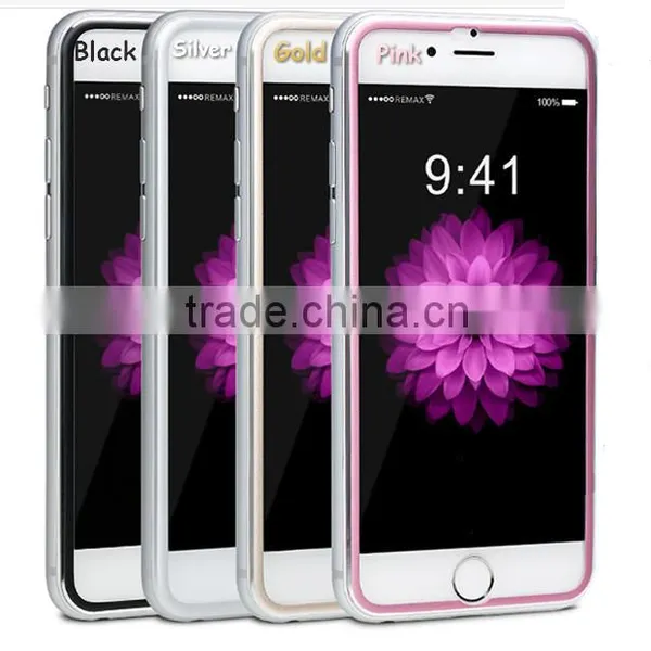Popular Titanium Alloy Small Frame Tempered Glass Screen Protector for Iphone photo-2