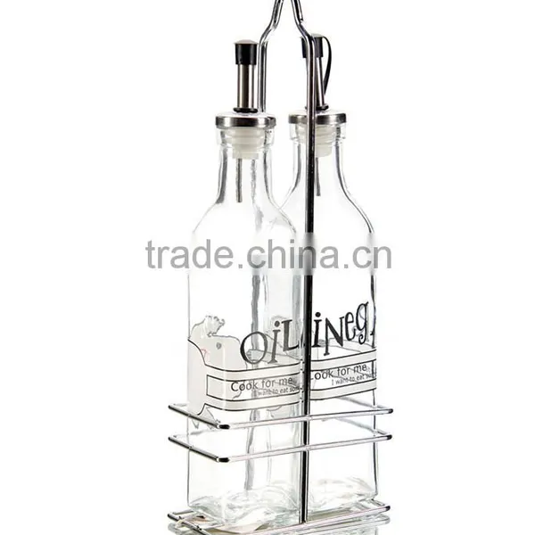 Set of 2 Customized Logo Glass Oil and Vinegar Bottle photo-2