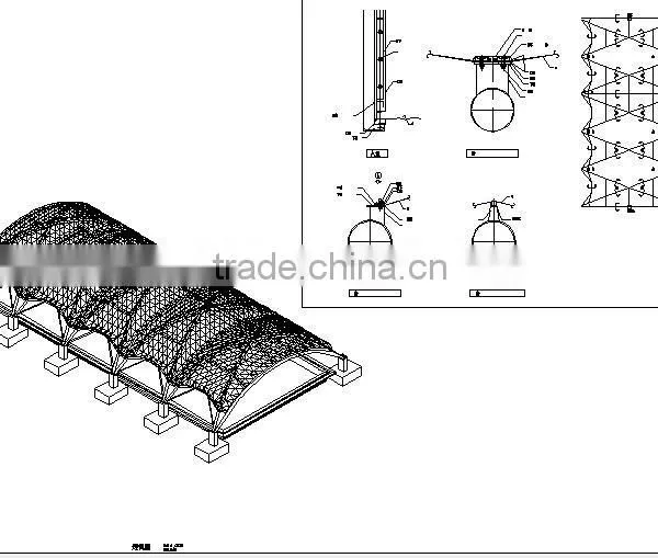 PTFE Tensile Architecture Membrane Structure and Against Typhoon Canopy for Stadium and Natatorium photo-2