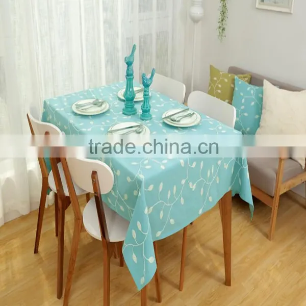 High quality hotel dining room embroidered polyester table cloth for interior decor
