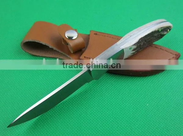 OEM Small Straight Knife, Antler Handle Hunting Knife UD401777 photo-3