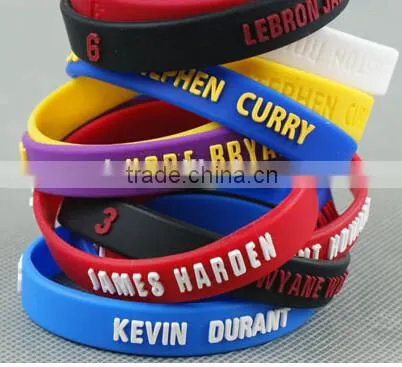 N and BA Basketball Fashion Men Silicone n and ba Bracelet Wristband