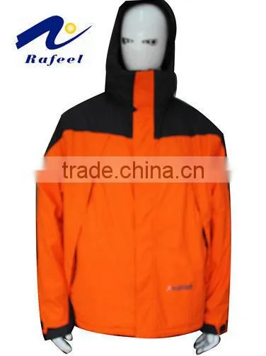 Mens Outdoor Wear Orange Ski Jacket