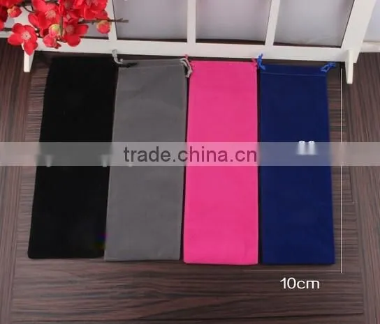 10*25cm In Stock High Quality Black Jewelry Velvet Gift Custom Velvet Jewelry Bag photo-3