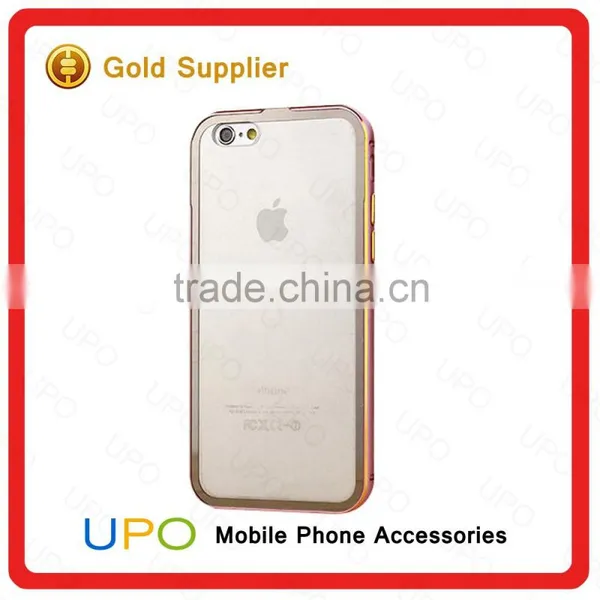 [UPO] Clear Slim Transparent Hard PC Plastic Back Cover Aluminum Alloy Frame Bumper Case for IPhone 6/ 6 Plus photo-6