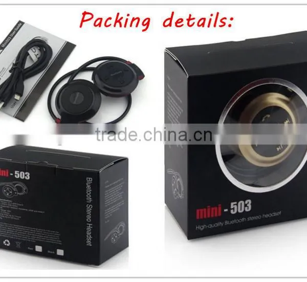 China Supplier Mini 503 Bluetooth Headphones Wireless Headphone, New Products for 2015 photo-6