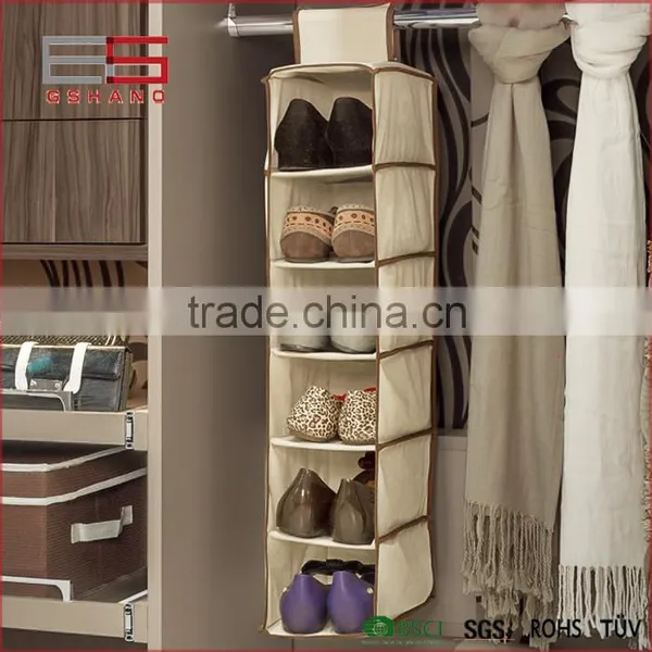 Six-Shelves Lightweight Hanging Shoe Organizer, Bedroom Foldable Hanging Shoe Clothes Storage Closet photo-2
