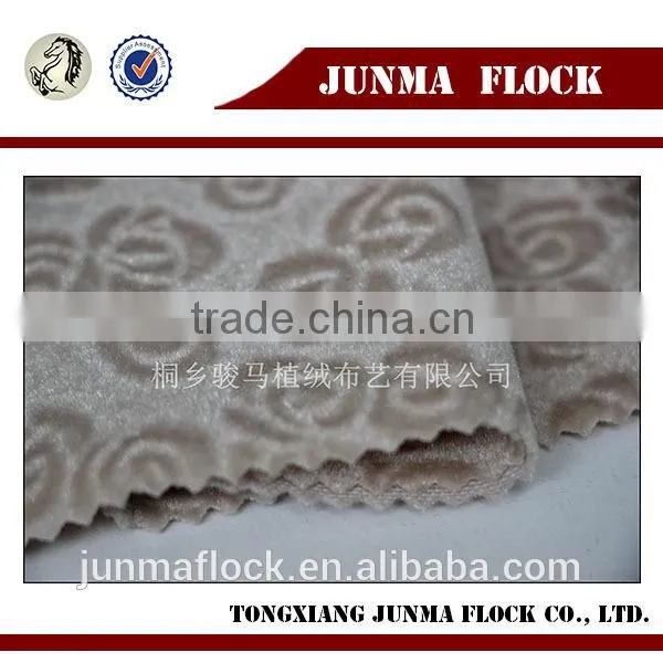 Grey and White Rose Pattern Ice Flower Spray Flocking Bus Seat Upholstery Fabric photo-2