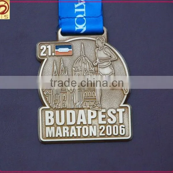 Custom Marathon Medal With Ribbon