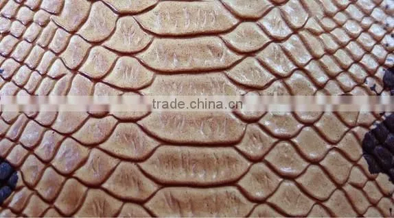 PVC Synthetic Leather With Embossed Snake Grains for Bags photo-5