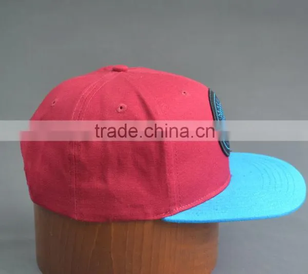 Custom 100% Cotton Twill 6-panel Snapback Cap With Woven Label photo-5