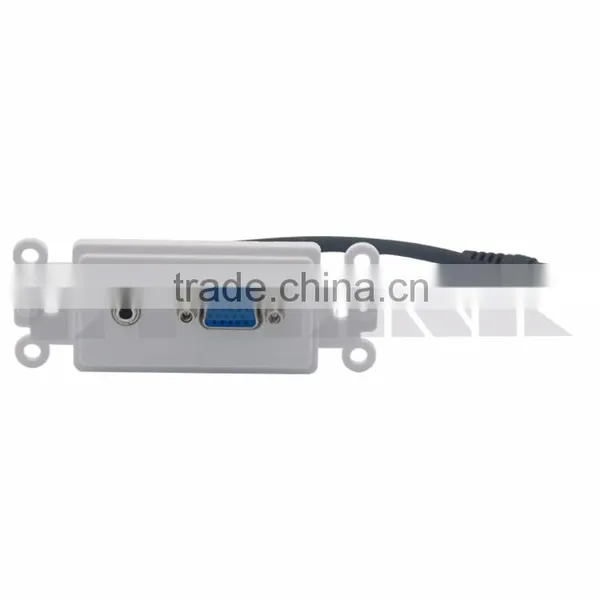 VGA and 3.5mm Stereo Audio Female to Female Inner Face Plate Wall Plate