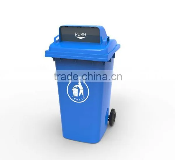 360L Plastic Trashcan With Two Wheels Dustbin Rubbish Bin photo-3