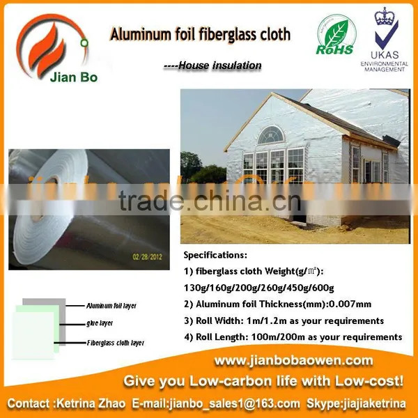 Insulating Material Fiberglass Cloth Aluminum Foil