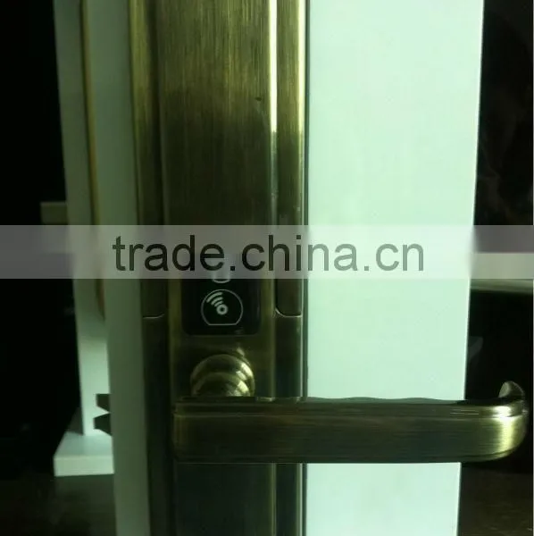 Slide Cover Bronze Fingerprint Door Security Lock photo-2