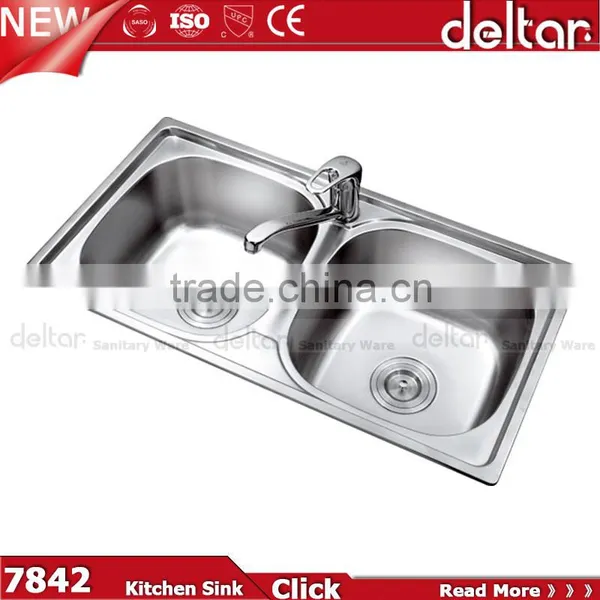 Guangdong Kitchen Bowl Single Kichen Sink Factory 304 Oval Shape Stainless Steel Kitchen Sink photo-2
