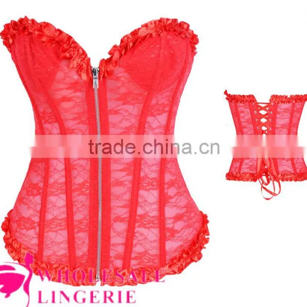 2015 Wholesale Sexy Red Marture Corset Waist Training Fashion Corset to Wear Out photo-4