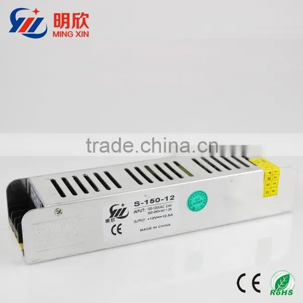 110v-265v Input Voltage and Single Output Power Supply ,dc 12v 150w Slim Led Driver