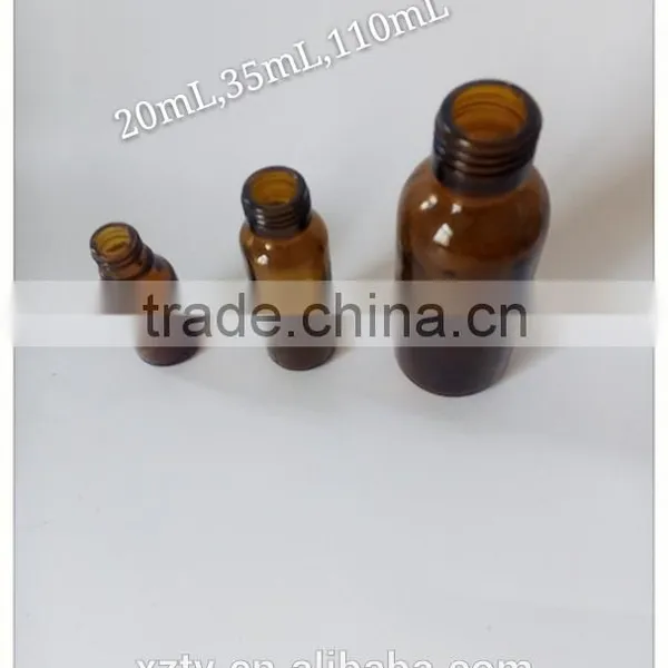 20mL,35mL,110mL, Amber Round Glass Chemical Bottles photo-2
